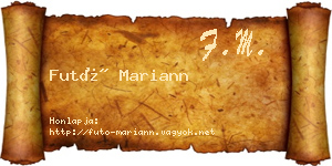 Futó Mariann névjegykártya